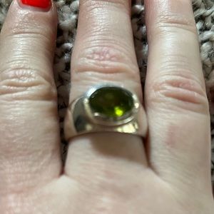 [MR T] sterling silver peridot ring